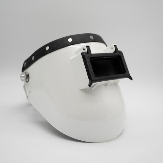 Tiger Scoop - White On Black Leather