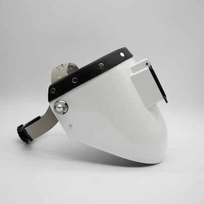 Tiger Scoop - White On Black Leather